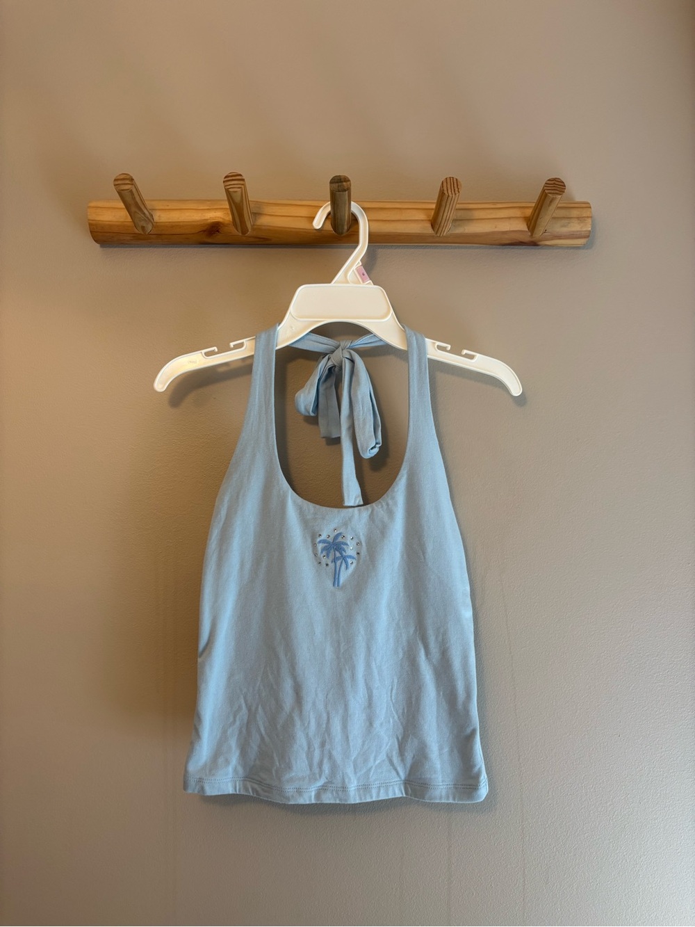 Women’s Blue Halter Tank Top